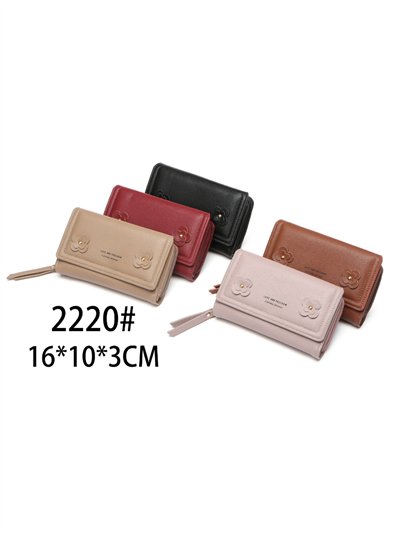 Cartera billetero mediana flores