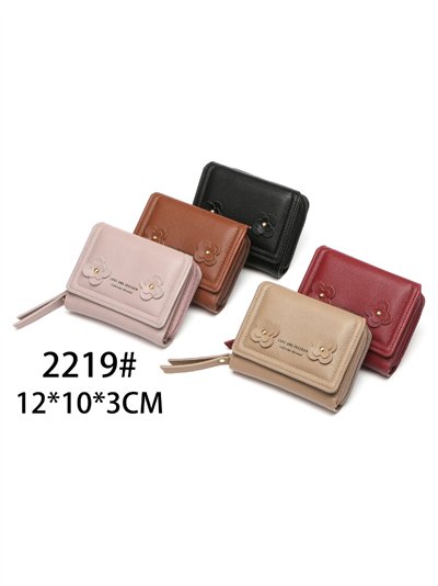 Monedero flores con solapa