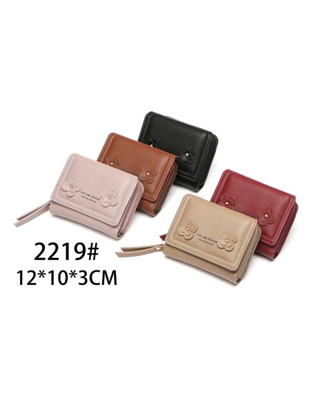 Monedero flores con solapa