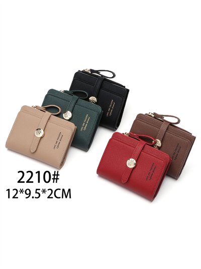 Monedero botón dorado