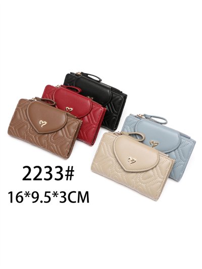 Cartera billetero mediana acolchada corazones