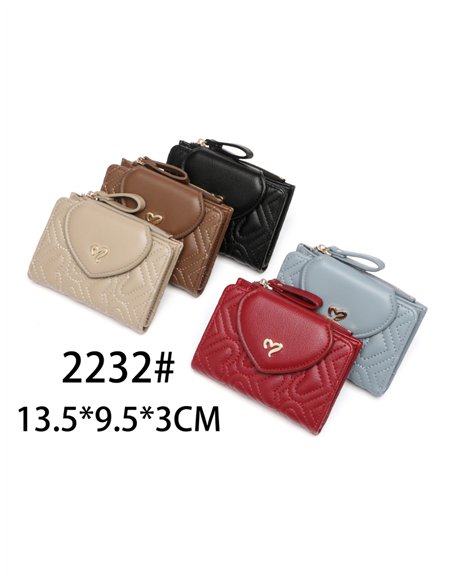 Monedero acolchada corazones