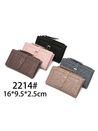 Cartera billetero mediana efecto denimcon hebilla