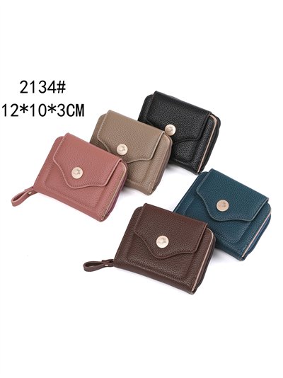 Monedero solapa botón flor