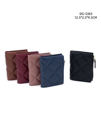 Monedero acolchada rombos con cremallera