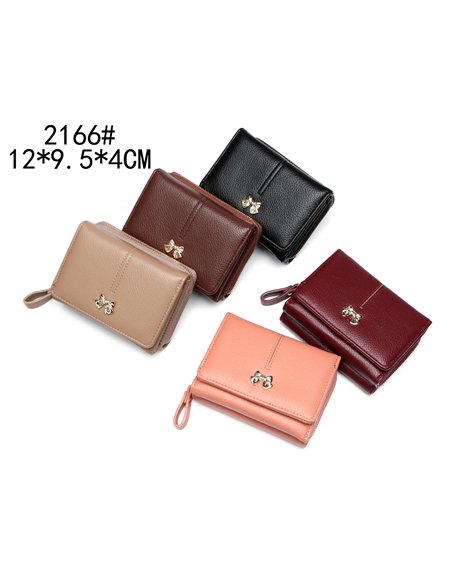 Monedero tarjetero lazo dorado