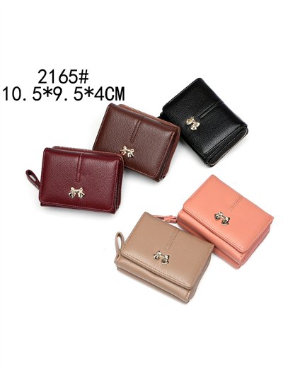 Monedero lazo dorado con solapa