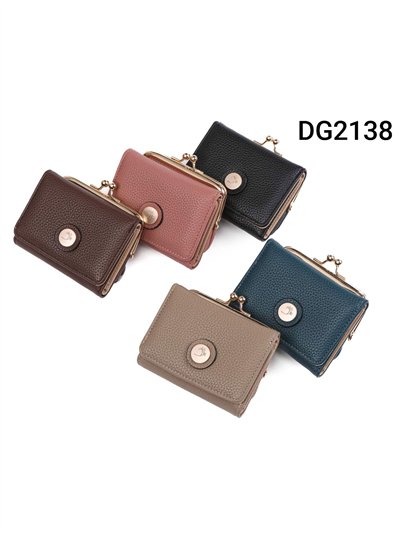 Monedero botón flor con cierre de boquilla