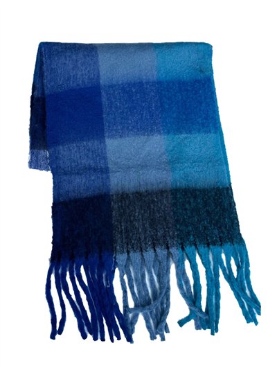 Bufanda cuadros esponjosa multicolor