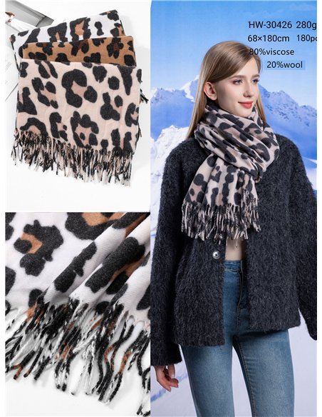 Bufanda soft estampado leopardo