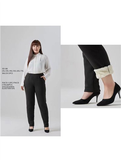 Pantalón térmico forro borreguito talla grande 2