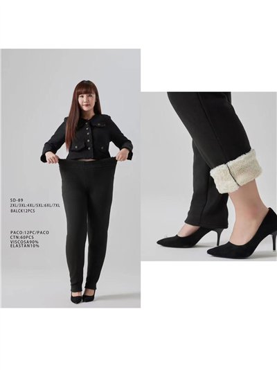 Pantalón térmico forro borreguito talla grande 2