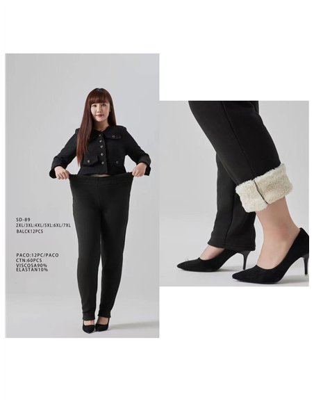 Pantalón térmico forro borreguito talla grande