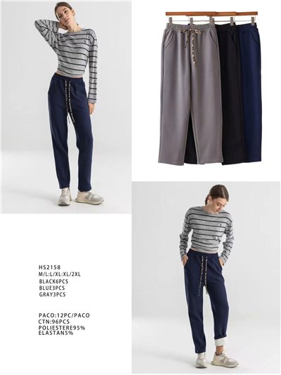 Pantalón jogger afelpado con cordón estampado 2