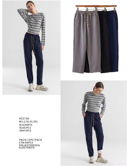 Pantalón jogger afelpado con cordón estampado