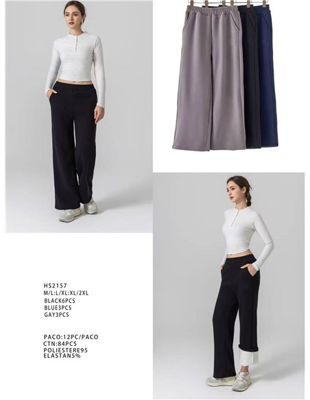 Pantalón recto afelpado