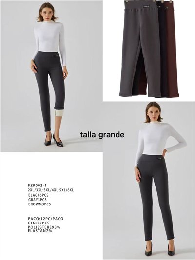 Legging térmico forro borreguito talla grande 2