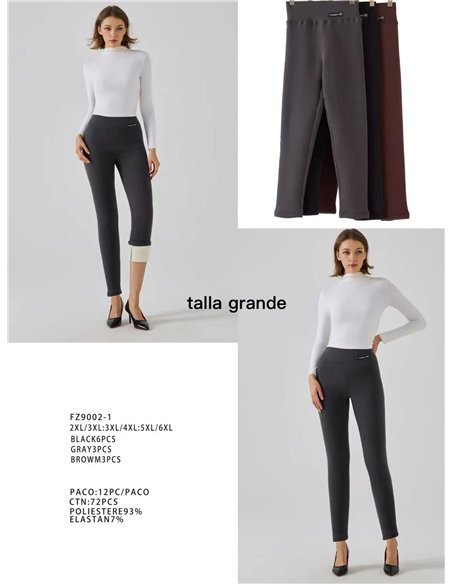 Legging térmico forro borreguito talla grande