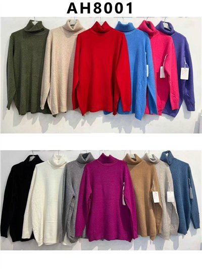 Jersey soft cálido amplio cuello vuelto 2