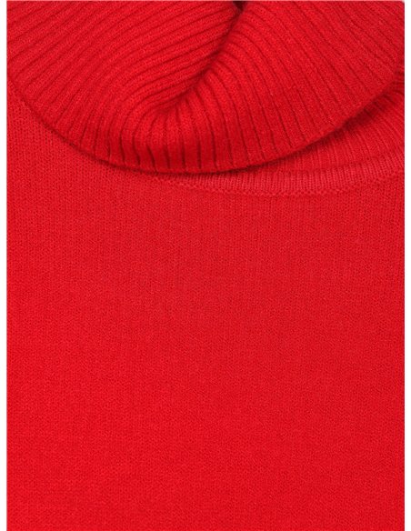 Jersey soft cálido amplio cuello vuelto