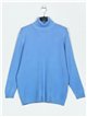Jersey soft cálido amplio cuello vuelto
