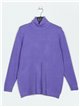 Jersey soft cálido amplio cuello vuelto