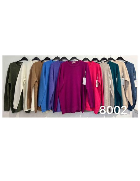 Jersey soft cálido amplio cuello redondo