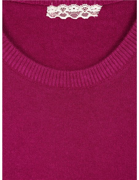 Jersey soft cálido amplio cuello redondo