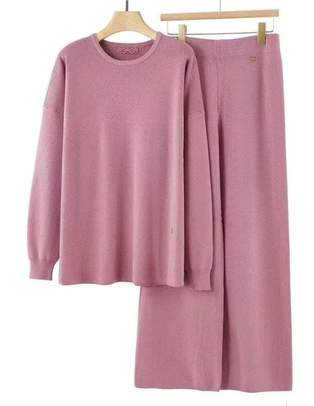 Co-Ord Soft knit sweater + Wide leg trousers
