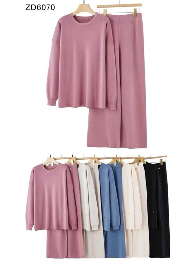 Conjunto Jersey soft básico cuello redondo 2