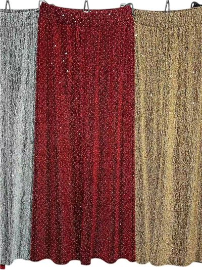 Pantalón palazzo fiesta gillter talla grande 2