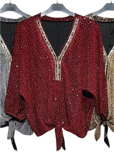 Blusa fiesta gillter amplia nudos 2