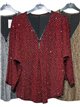 Blusa fiesta gillter cremallera talla grande
