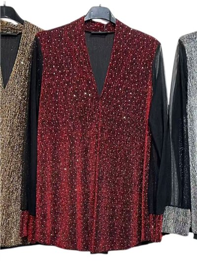 Blusa fiesta gillter mangas de tul 2