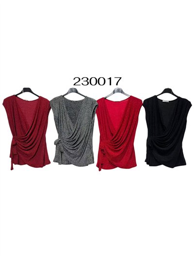 Top fiesta drapeado lazada lateral