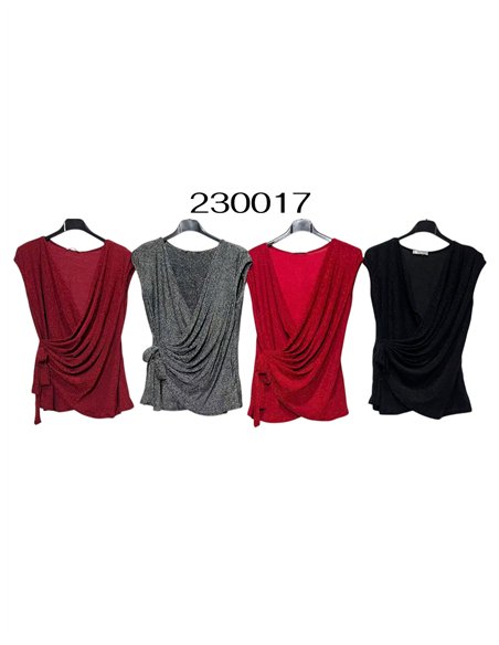 Top fiesta drapeado lazada lateral