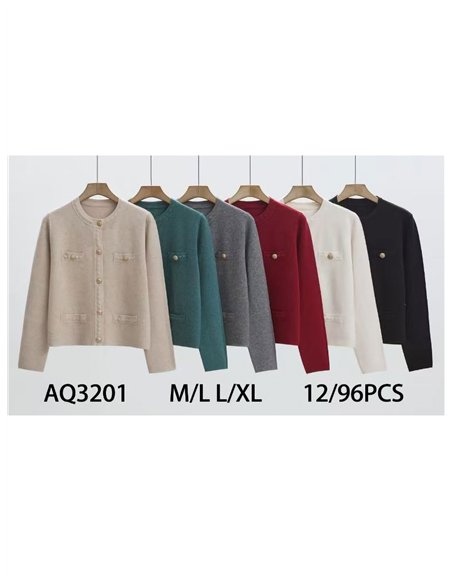 Chaqueta punto soft botones dorados