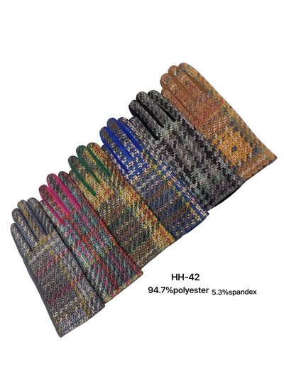 Guantes tweed palma efecto ante