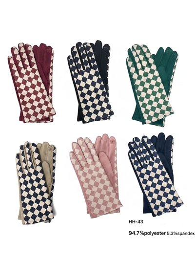 Guantes cuadros efecto ante