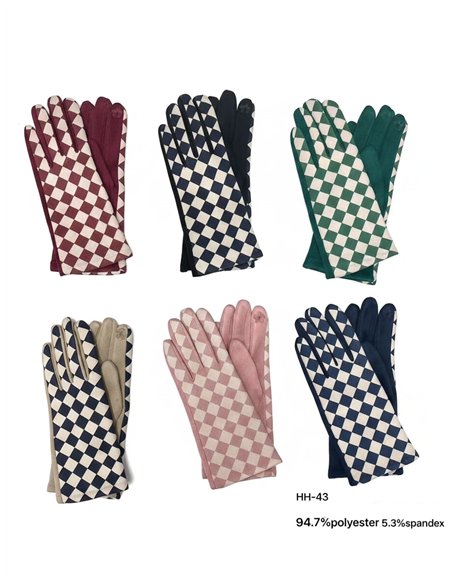 Guantes cuadros efecto ante