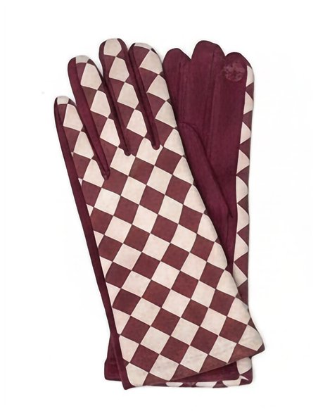 Guantes cuadros efecto ante