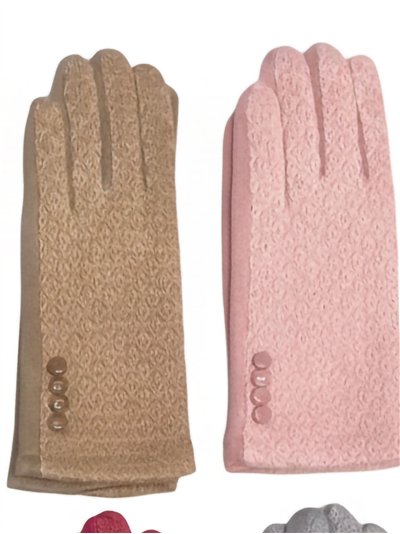 Guantes punto textura palma efecto ante 2