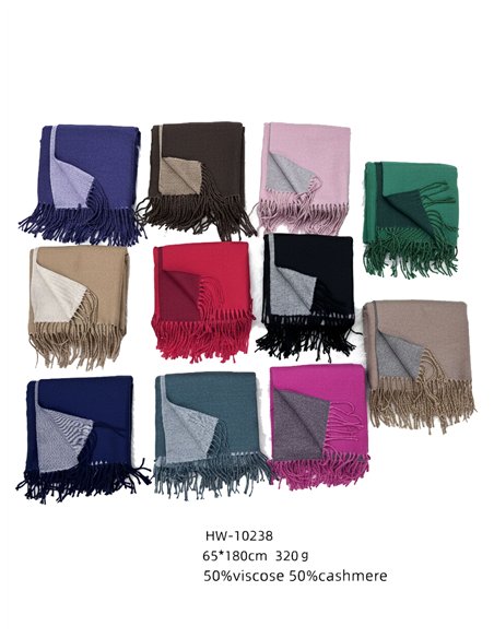 Bufanda reversible flecos