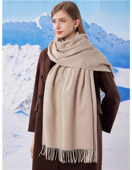 Bufanda básica punto cálido con flecos