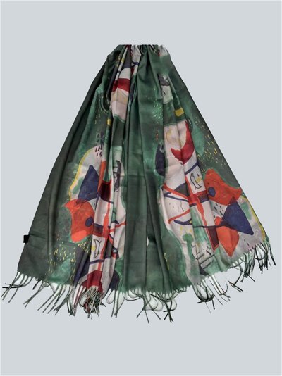 Bufanda reversible perro en jardín