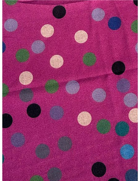 Bufanda lunares multicolor con brillo dorado