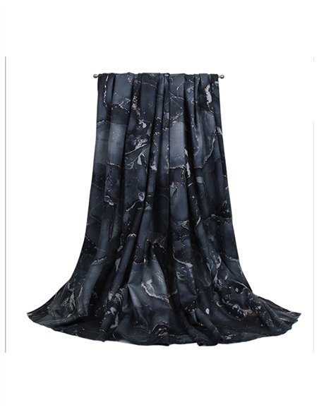 Bufanda efecto mármol con brillo dorado