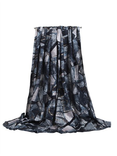 Bufanda abstracta con brillo dorado