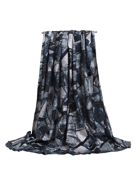 Bufanda abstracta con brillo dorado