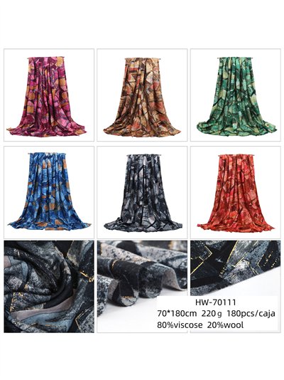 Bufanda abstracta con brillo dorado 2